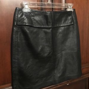 Black Genuine Leather Skirt  by I.N.C.